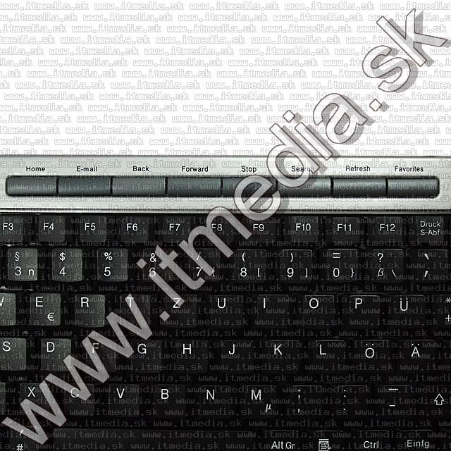 Image of Slim *Multimedia* PS/2 keyboard, Black-silver DE (German) (IT8492)